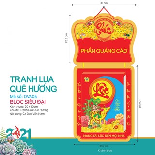 LỊCH BLOC TẾT 2021 Đại Việt Á – Bloc Siêu Đại 20 x 30 cm