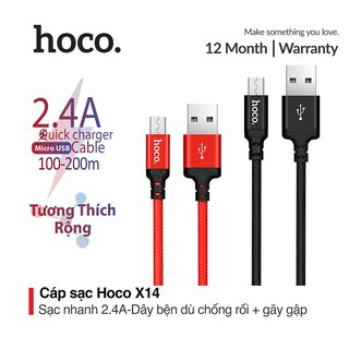 Cáp Sạc Micro Hoco X14 Sạc Nhanh 2.0A  Cho Điện Thoại SAMSUNG/XIAOMI/OPPO - Dây Sạc Điện Thoại Android