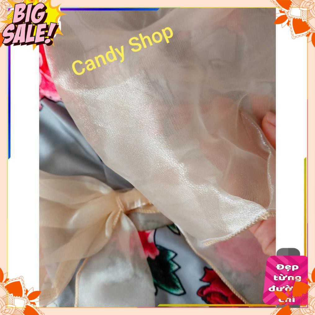 [HÀNG CAO CẤP] Đầm body hoa hồng tay phồng phối nơ kèm Mút + Ảnh thật | BigBuy360 - bigbuy360.vn