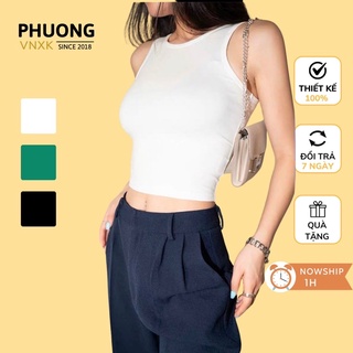 Áo ba lỗ nữ PHUONGG dáng áo 3 lỗ ôm chất liệu thụ cotton 100% co giãn mạnh