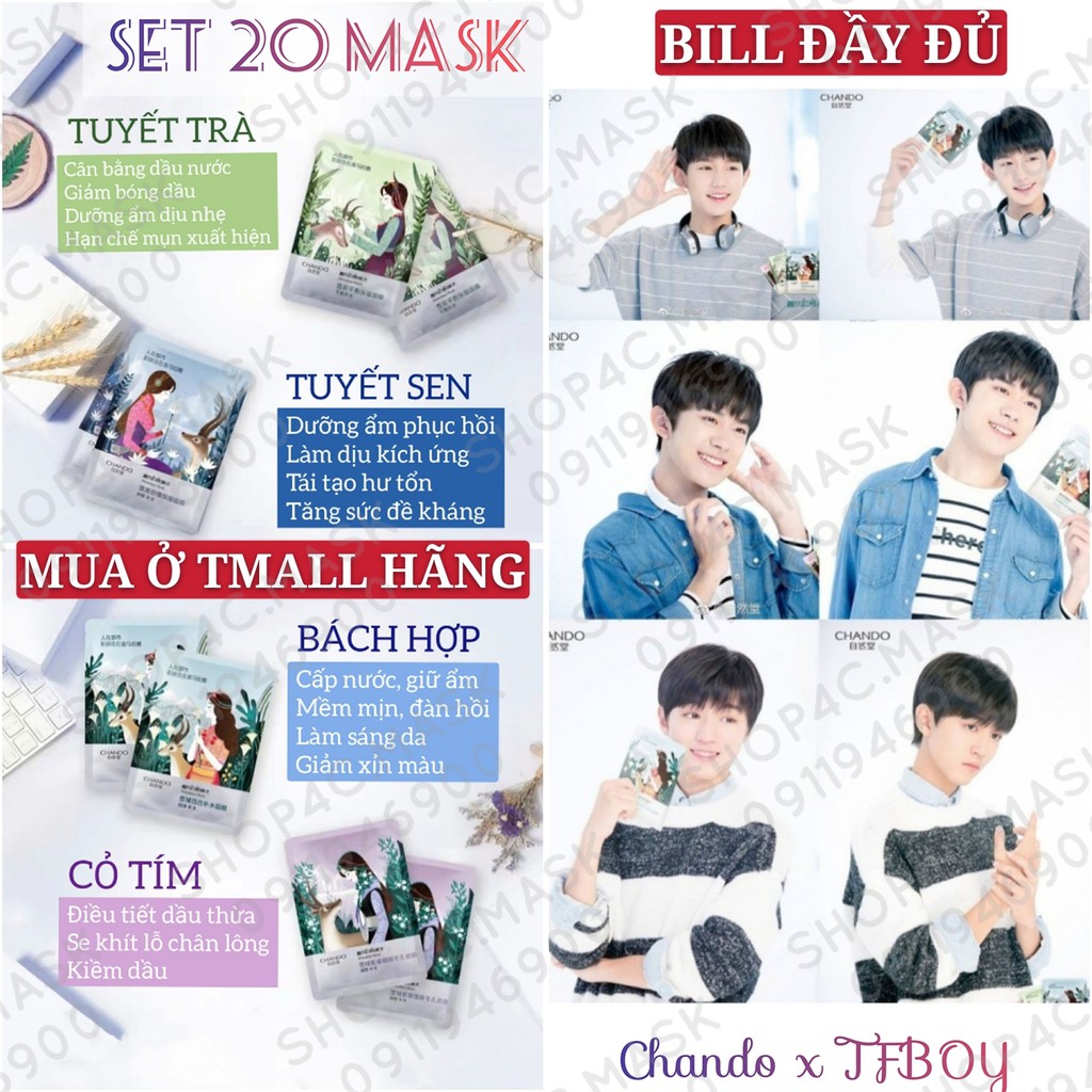 Hộp 20 mặt nạ Chando