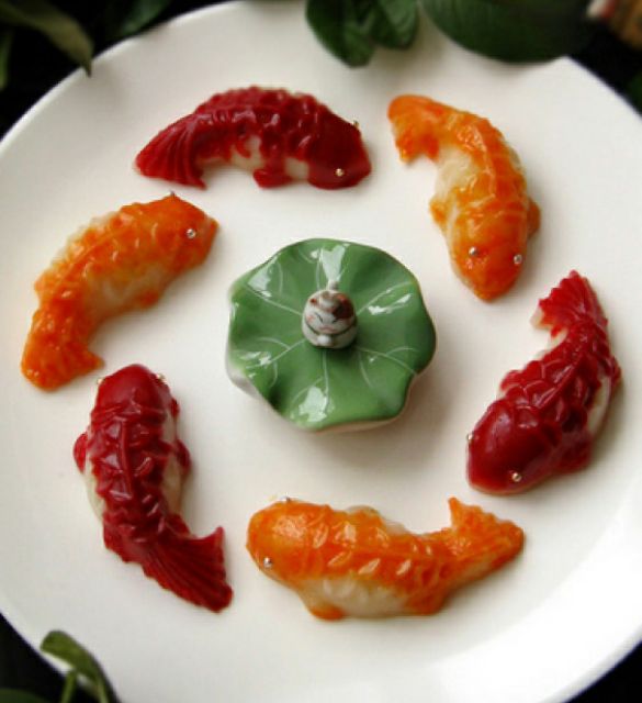 Khuôn thạch 6 cá chép nhỏ