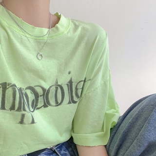 Dây chuyền hợp kim nhôm mặt hình mặt trăng phong cách hàn quốc