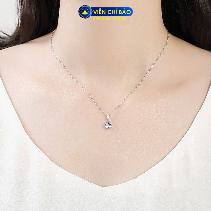 Dây chuyền bạc nữ Jenefer trắng chất liệu bạc 925 thời trang phụ kiện trang sức Viễn Chí Bảo D400652