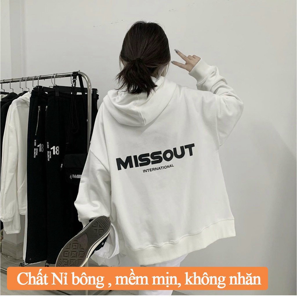 ÁO HOODIE NỮ MISSOUT THỜI TRANG NỮ THU ĐÔNG CHẤT LIỆU CAO CẤP MÀU SẮC TƯƠI SÁNG MS3