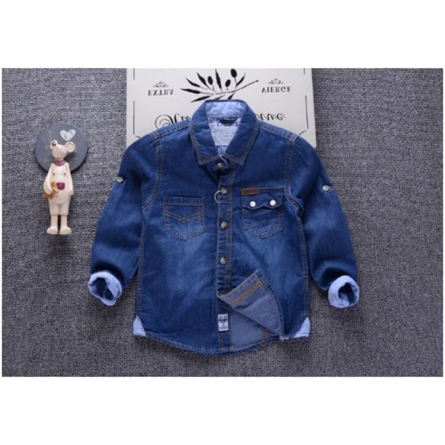 Áo sơ mi jean cho bé trai 7-24 kg