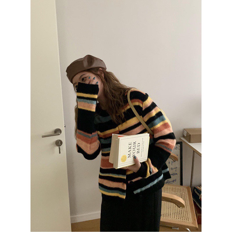 Áo Cardigan Len Phối Màu Mới Siêu Lạ M401