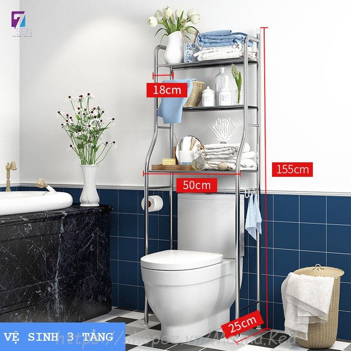 [ BÁN SỈ ] Kệ Để Đồ Sau Bồn Cầu Chất Liệu Inox Cao Cấp | BigBuy360 - bigbuy360.vn