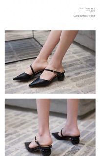 [ SIZE 34-43 ] Mules gót tròn