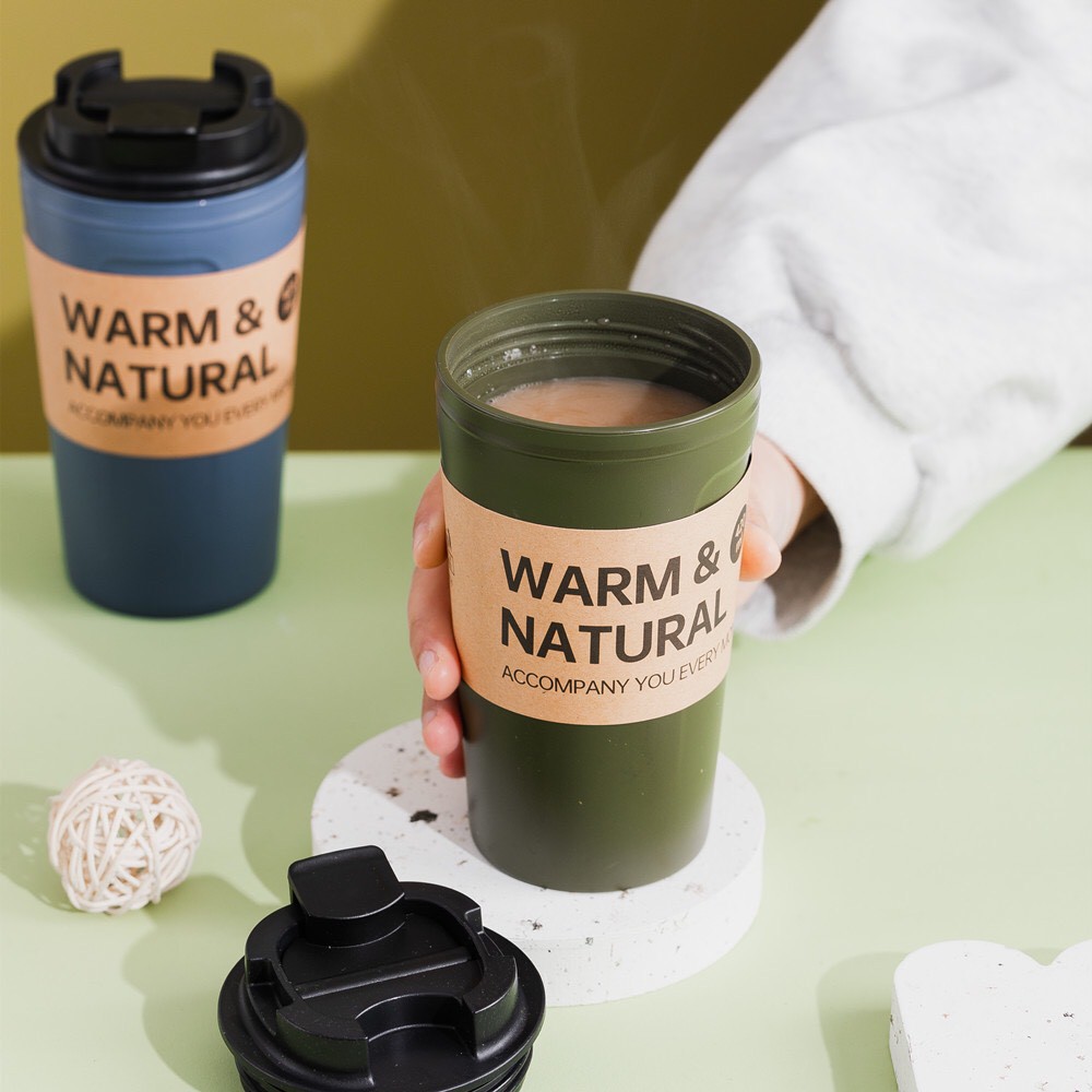 Cốc cách nhiệt 2 lớp Natural RUGUO 420ml màu tự chọn | BigBuy360 - bigbuy360.vn