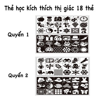 Thẻ đen trắng kích thích thị giác trẻ sơ sinh - Bộ 18 thẻ