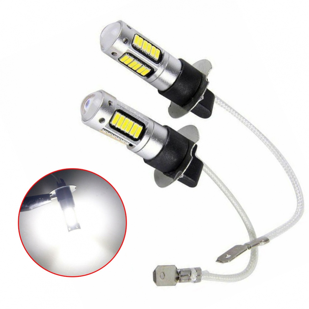 Bộ 2 Đèn LED Sương Mù 100W H3 1800LM Siêu Sáng Chuyên Dụng Cho Xe Hơi