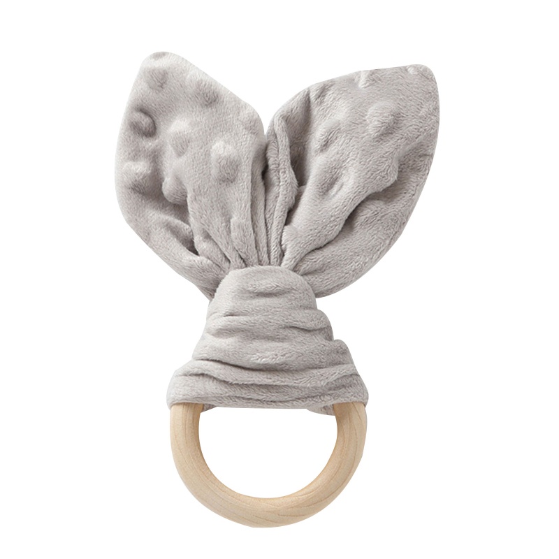Đồ Chơi Vòng Gặm Hình Tai Thỏ Mềm Mại Thoải Mái Cho Bé Mọc Răng