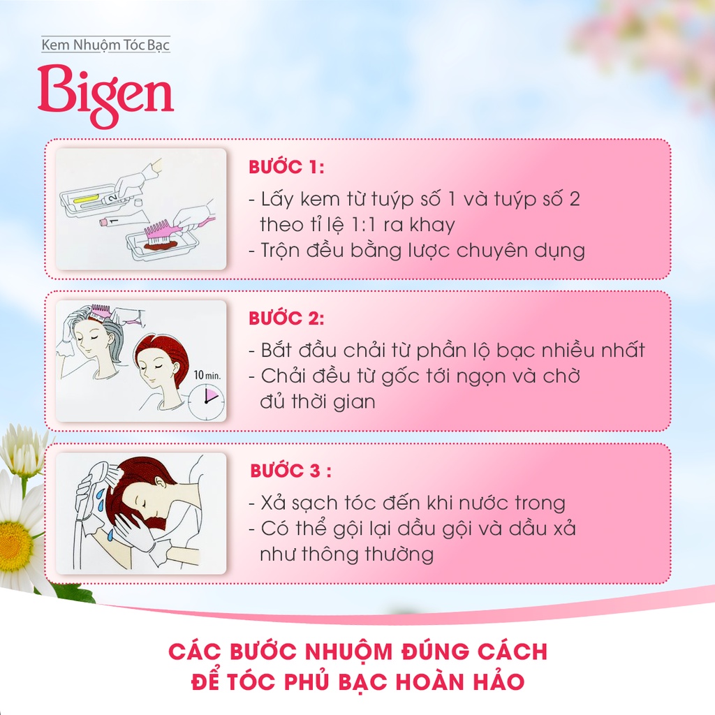 [Nhuộm tóc nội địa Nhật] Combo 2 hộp thuốc nhuộm phủ bạc Bigen Nhật nhập khẩu Nhật Bản 80ml/ hộp dạng kem