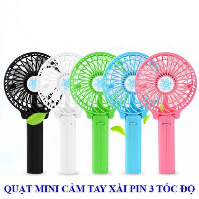 Quạt mini cầm tay 3 tốc độ quạt sạc