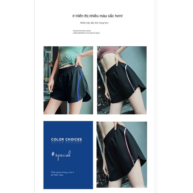Thể Thao Màu Đỏ Chạy Thể Dục Thể Thao Quần Short Nữ Chống Ánh Sáng Giả Bao Gồm Lót Lỏng Lẻo, Thoáng Khí, Nhanh Chóng Làm Khô Quần Yoga | BigBuy360 - bigbuy360.vn