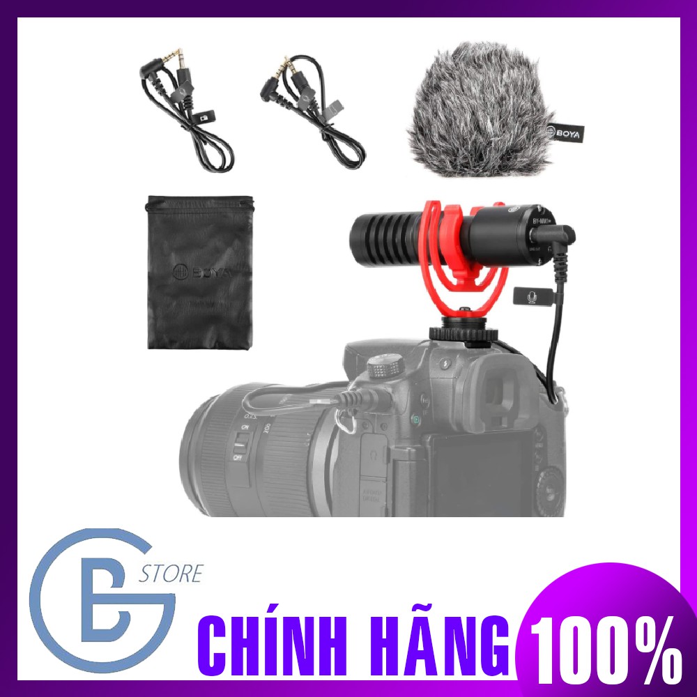 Micro Thu Âm Định Hướng BY-MM1 Plus, Dùng Cho Điện Thoại & Máy Ảnh DSLR