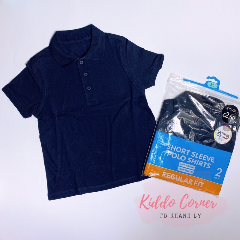 Áo phông có cổ nhãn hiệu George bé trai các màu siêu xinh  , Polo Cam kết Authentics 100%