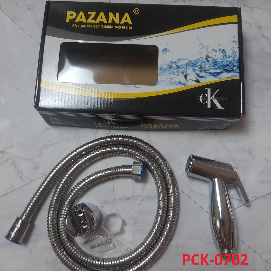 Bộ vòi xịt vệ sinh cao cấp CK07 PAZANA- đầu xịt bụng béo