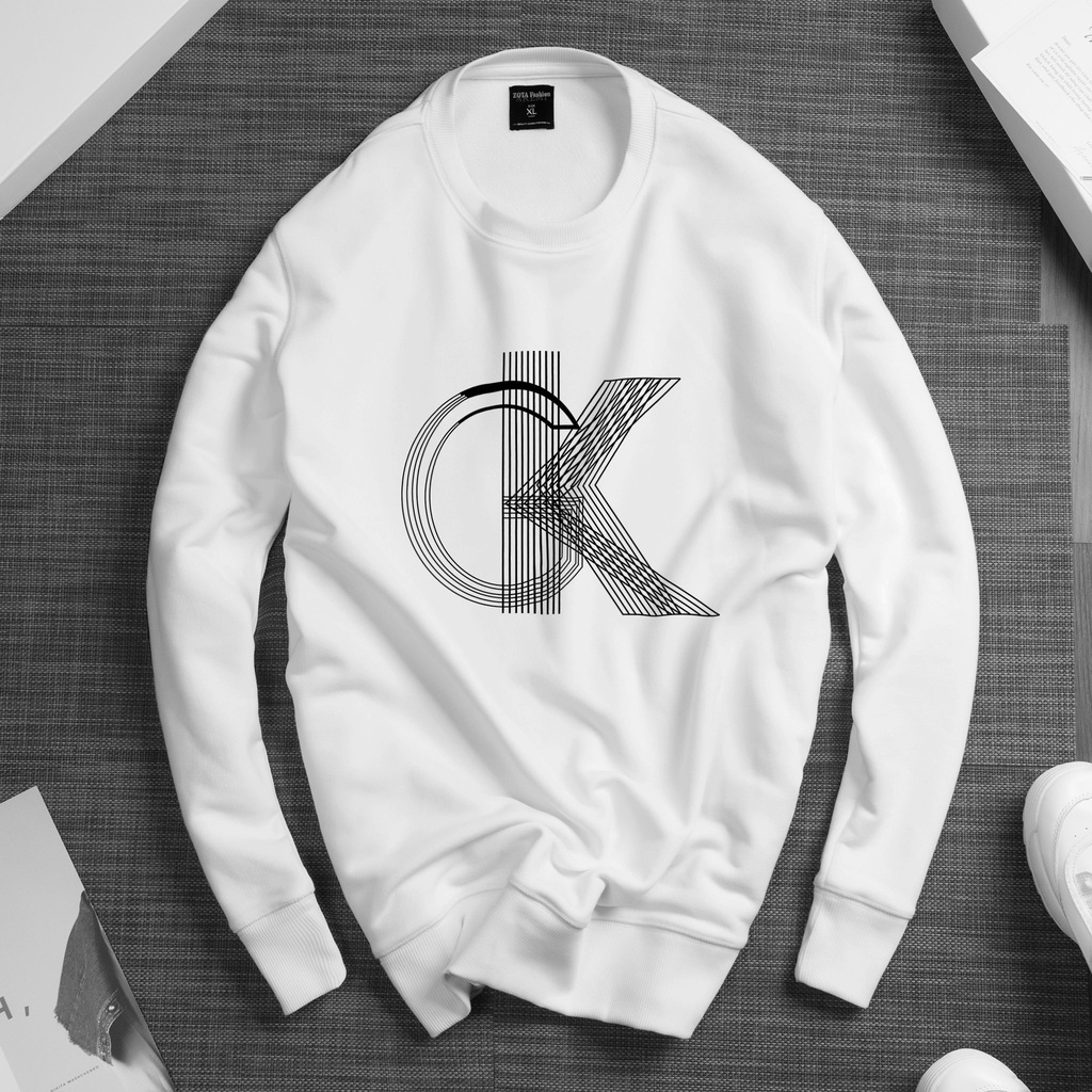 Áo thun in Nỉ Cotton Nam Nữ Unisex dài tay không cổ - Áo sweater cổ tròn chất poly Thái thu đông giữ nhiệt BST-1.4 | BigBuy360 - bigbuy360.vn