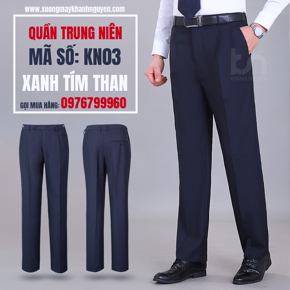 Quân âu trung niên chính hãng thương hiệu Khánh Nguyễn mã KN03