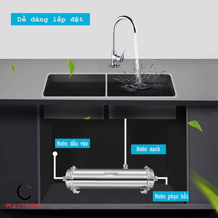 Máy lọc nước UF 1000l/h  Loại lớn  Công nghệ sợi lọc thẩm thấu qua thành, có cơ chế xả cặn định kì , Đường Kính-102