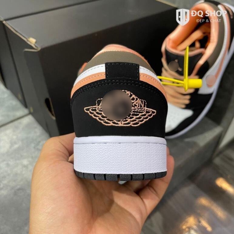 [FreeShip+ Hàng Xịn] Giày Jor.dan trắng hồng đen thấp cổ cao cấp mới, Giầy SNEAKER thể thao JD1 Full phụ kiện