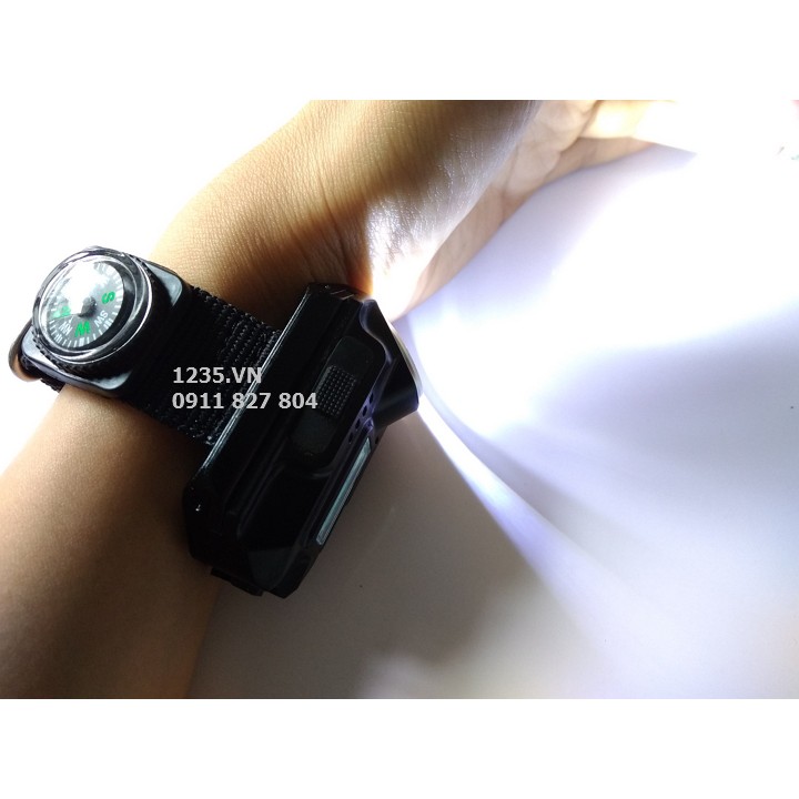Đồng hồ đeo tay đa năng tích hợp đèn pin và la bàn HT-1188