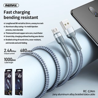 (Hàng Chính Hãng) Cáp sạc Micro USB Remax RC-124m siêu bền