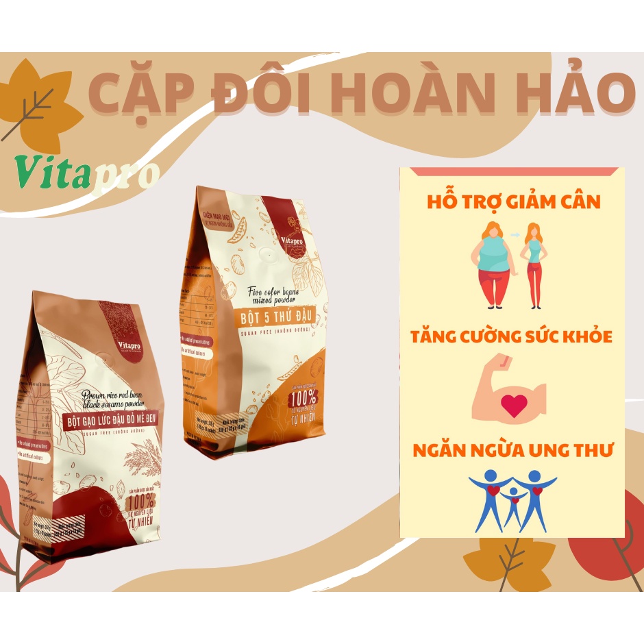 Bột ngũ cốc 5 thứ đậu Vitapro hỗ trợ giảm cân phù hợp với mọi lứa tuổi