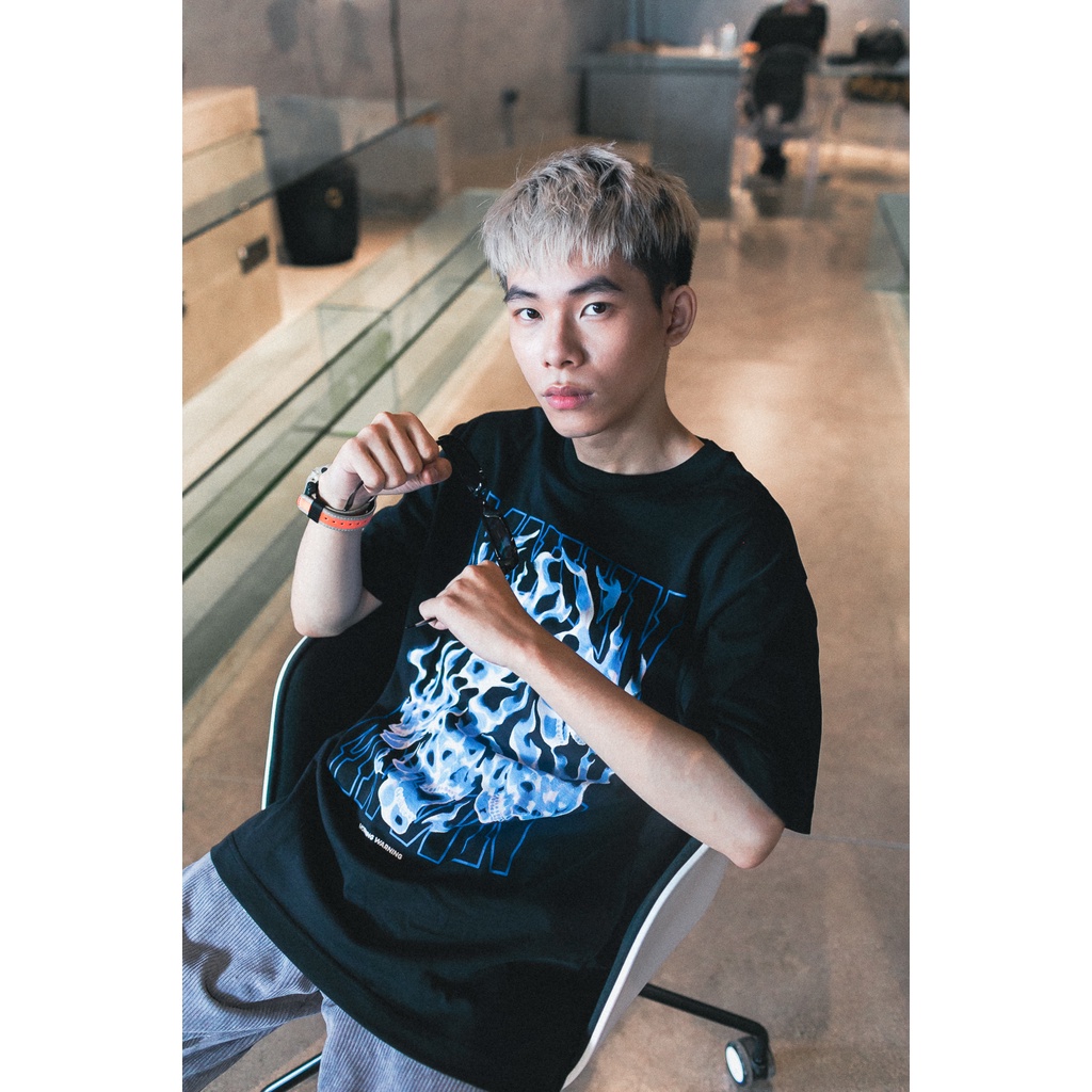 Áo thun Morning Warning Flame Skulls - Sọ Lửa - Áo Thun Unisex Form Rộng Tay Lỡ Oversize Cotton 100% Local Brand