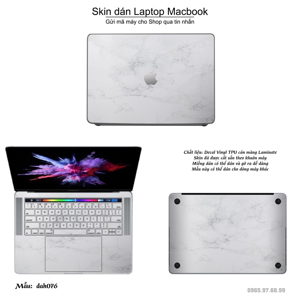 Skin dán Macbook mẫu vân đá (đã cắt sẵn, inbox mã máy cho shop)