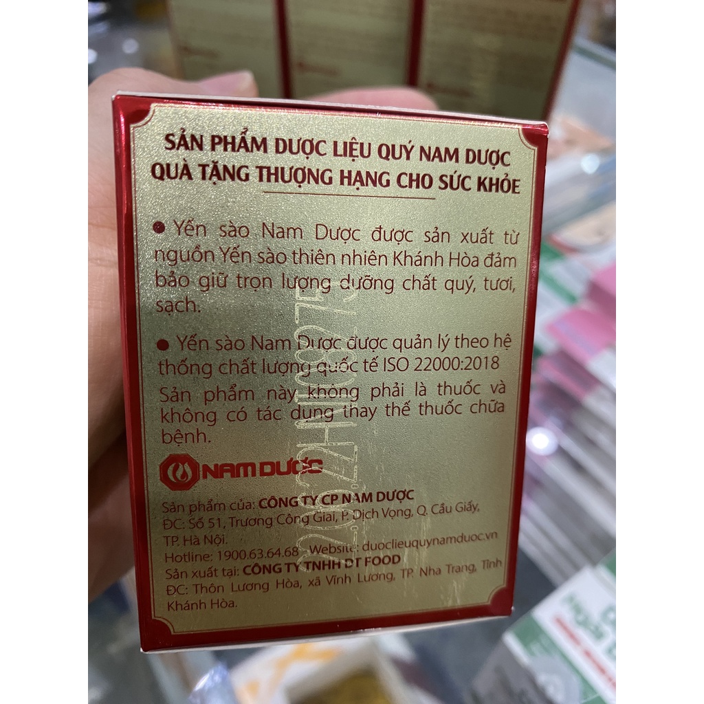 Nước yến sào khánh hòa Nam Dược  chai 70ml giúp bổ sung dưỡng chất, bồi bổ sức khỏe, tăng sức đề kháng, giảm mệt mỏi