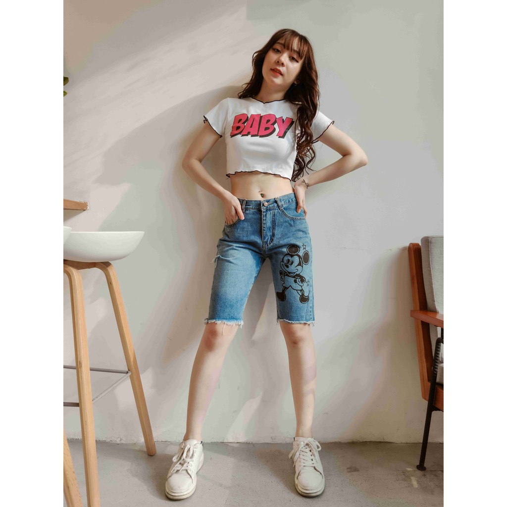 ÁO THUN TAY NGẮN CUỐN BIÊN IN QUEEN (20TU12T370805) | BigBuy360 - bigbuy360.vn