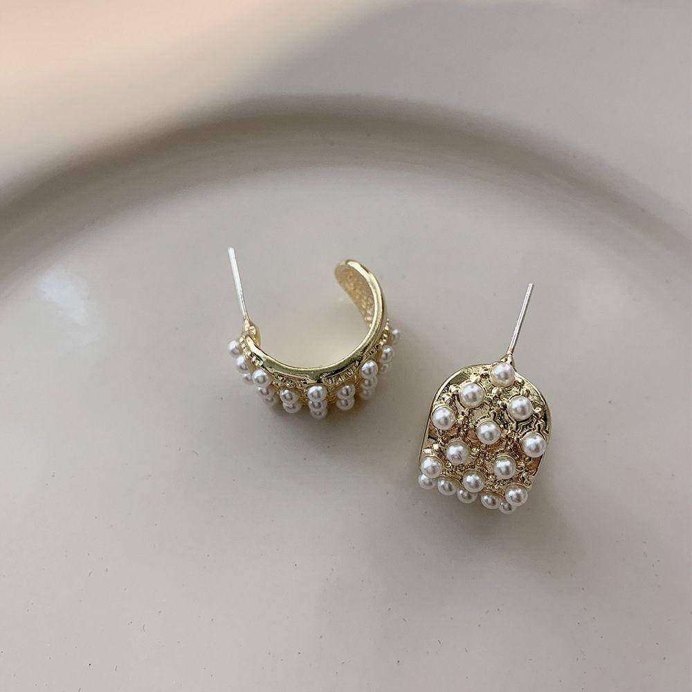 Bông Tai Hình Chữ C Phong Cách Hàn Quốc Thanh Lịch Cho Nữ