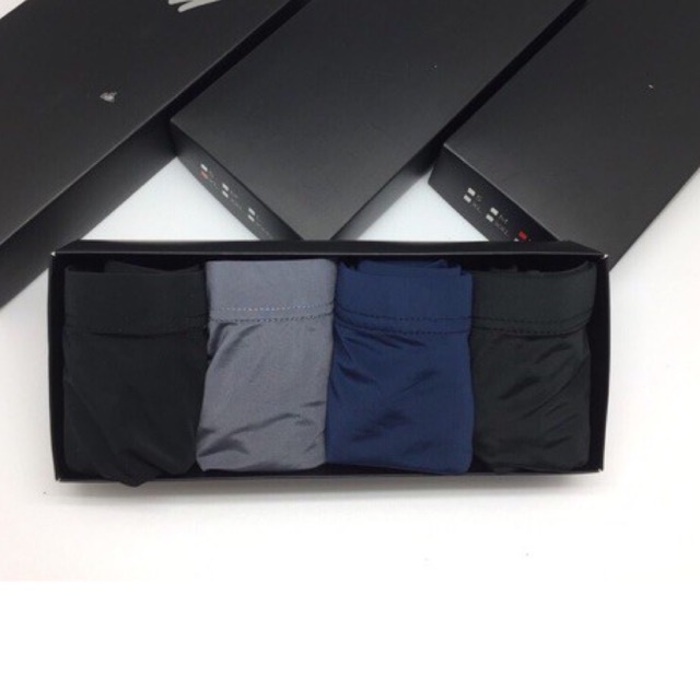 Hộp 4 Quần sịp đúc lạnh  Boxer, Sip Đùi Thun Lạnh Cao Cấp Kháng Khuẩn Ngăn Mùi Dành Cho Nam