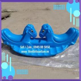 hàng đẹp - Bập bênh đôi con ngựa thiết bị vận động lành mạnh ở lứa tuổi mầm non