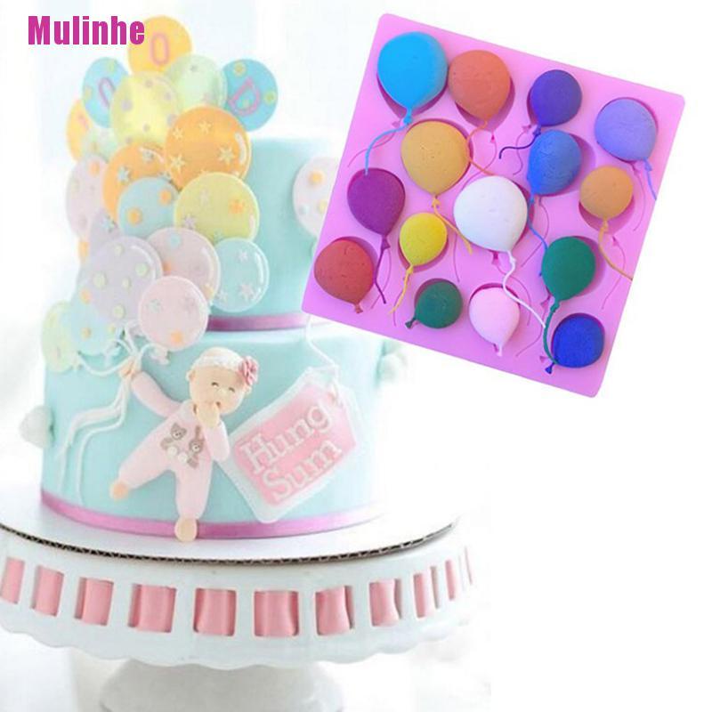 Khuôn Silicone Làm Bánh / Sô Cô La Chống Dính Hình Bóng Bay