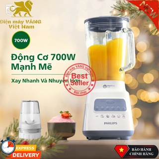Máy xay sinh tố Philips HR2222 cối thủy tinh - Hàng chính hãng
