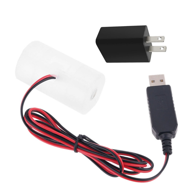 Bộ Chuyển Đổi Nguồn Điện USB 1.5V 3V 4.5V 6V LR20 D Với Phích Cắm US Thay Thế 1 Sang 4 Cái 1.5V LR20 D Cell