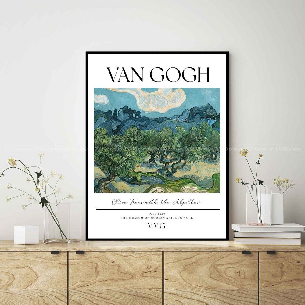4 mẫu tranh Van Gogh treo tường kích thước 50*70cm, tặng kèm đinh 3 chân treo tranh, bảo hành 12 tháng