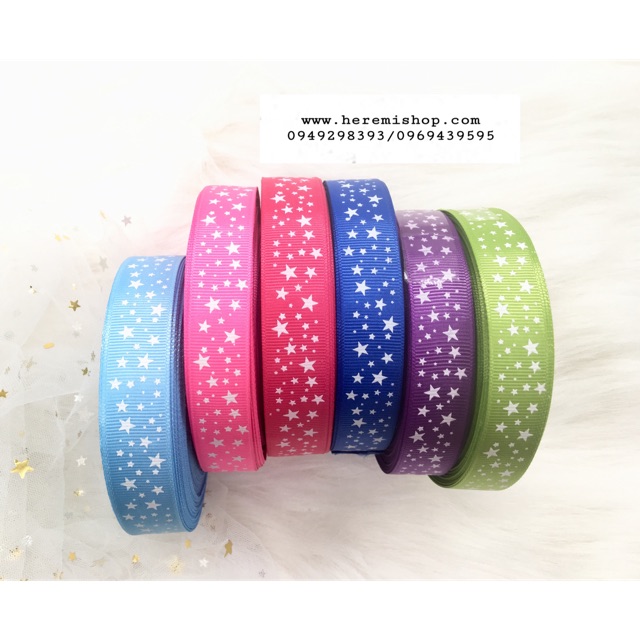 1m ruy băng gân sao bản 2cm