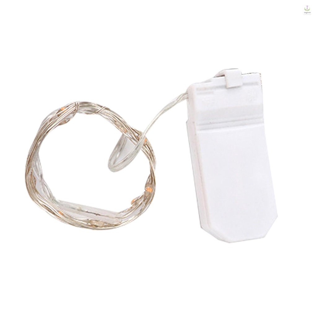 Dây Đèn Led Bằng Đồng Màu Bạc Kèm Hộp Pin Dùng Trang Trí Tiệc Cưới/ Bàn Ăn