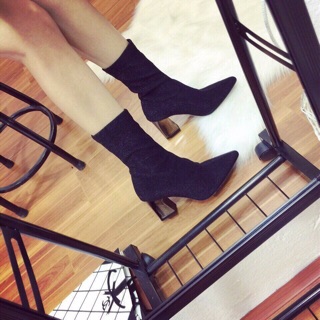 Boot len gót bạc ( ảnh thật , sz 39)