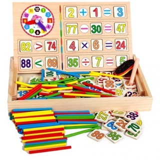 Hộp que tính 100 số bằng gỗ