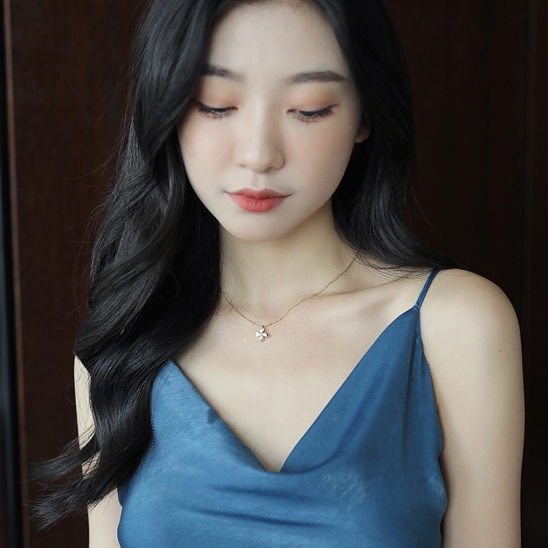 Ahellogirl Vòng cổ có mặt hình cối xay gió xoay được phong cách Nhật Hàn đơn giản thời trang