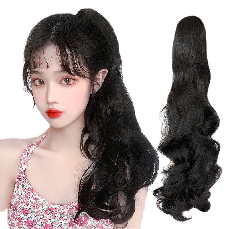 Tóc Giả Đuôi Ngựa Xoăn Dài Có Kẹp Thời Trang Cho Nữ