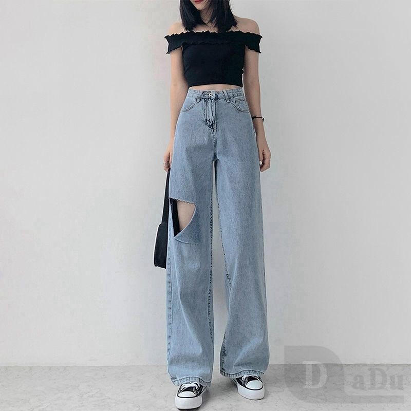 Quần Jeans Nữ Lưng Cao Ống Loe 3 Màu Size S-5Xl