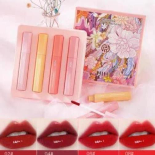 hoahoa-    Bộ 4 cây son kem lì kháng nước lâu trôi thương hiệu HIH | BigBuy360 - bigbuy360.vn