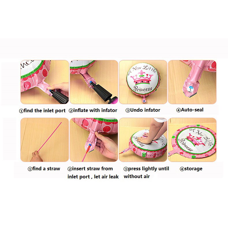 Bong Bóng Lõi Nhôm Mini Kích Thước 18 Inch Dùng Trang Trí Tiệc Sinh Nhật Cho Bé